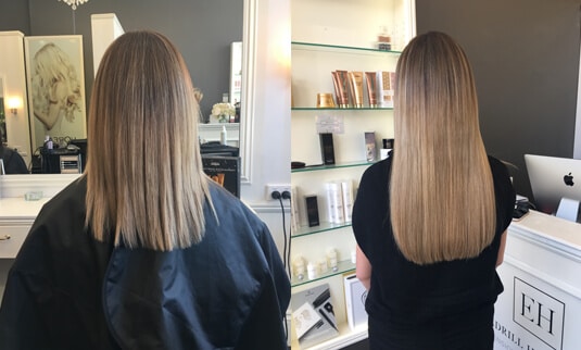 Tape Hair Extensions Melbourne - full head skin weft - EH Hair & Extensions Salon Melbourne