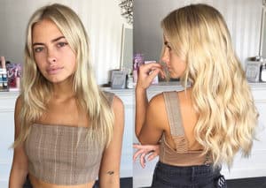 hair extensions salon near me - clip hair extensions before & after