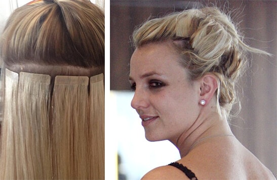 What are Skin Weft Hair Extensions? 5 | Emilly Hadrill: Hair Extensions in Gold Coast, Brisbane, Melbourne & Sydney Tape hair extensions application at EH Hair salon