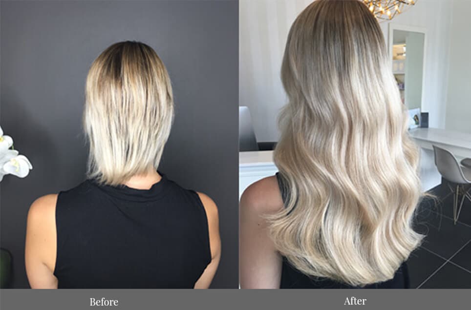 tape hair extensions Brisbane - extra full head russian skin weft - EH Hair & Extensions