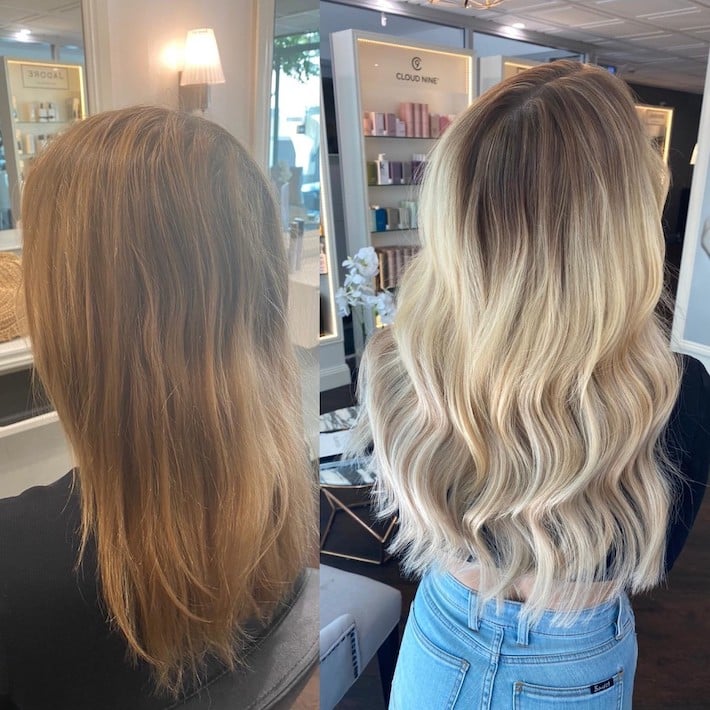 A Beginners Guide to Making the Most of Your Hair Extensions Consultation 3 | Emilly Hadrill: Hair Extensions in Gold Coast, Brisbane, Melbourne & Sydney invisible tape hair extensions - before and after - brisbane salon