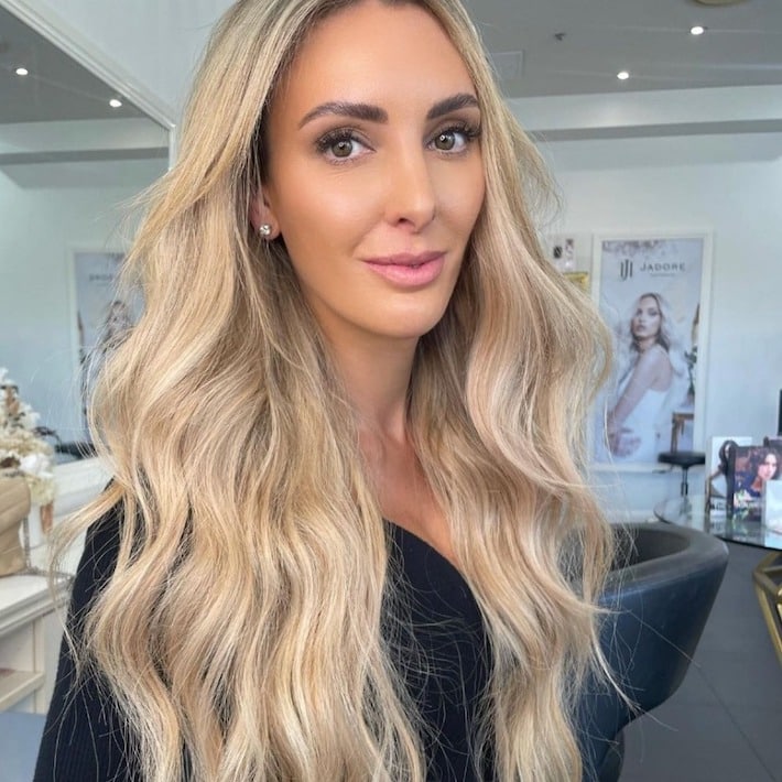 Emilly wears 200g of our custom coloured Miracle Weft with a few Invisible Tapes