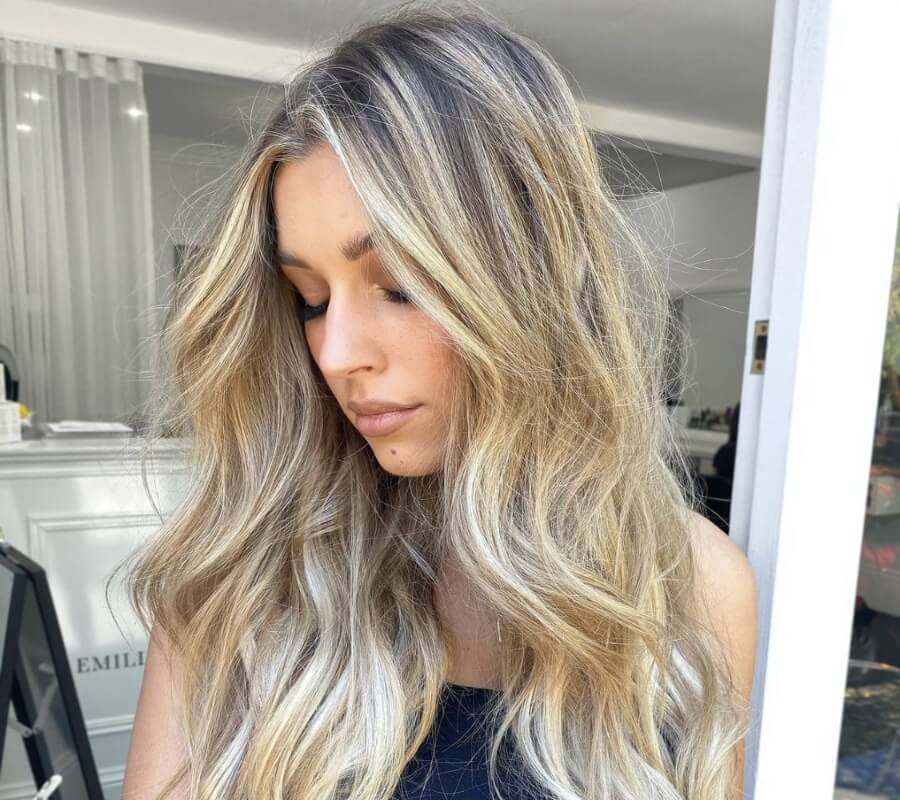 EH Hair Salon Sydney, model 02-2 for clip-in hair extensions